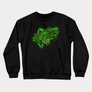 Shark - Green Crewneck Sweatshirt